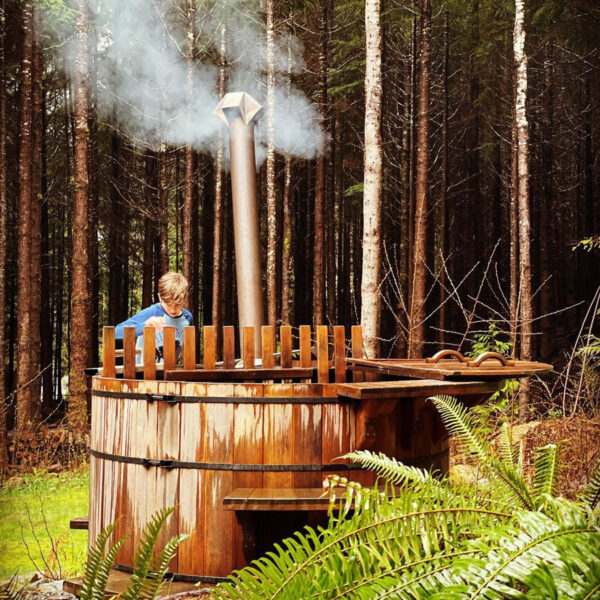 Cedar Hot Tub in Forest