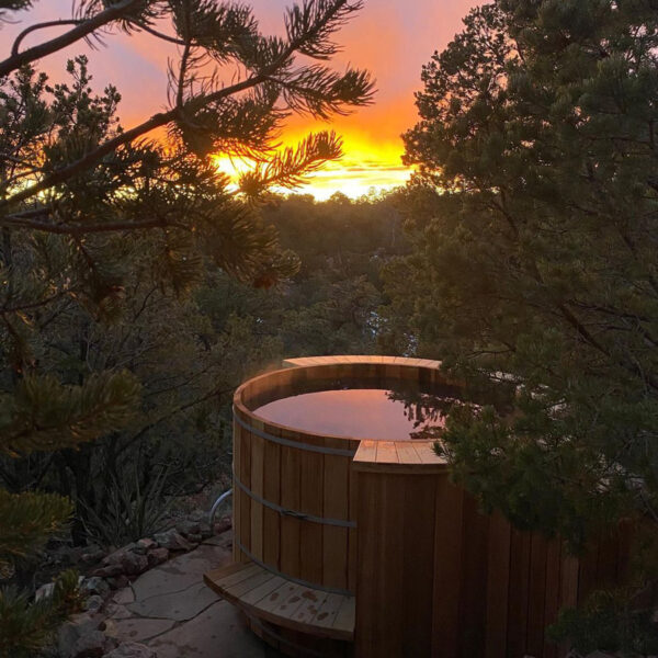 Cedar Hot Tub in Sunset